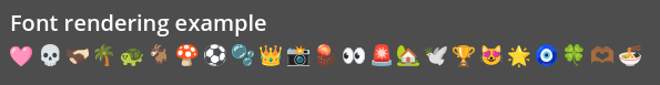 Correct appearance after adding an emoji font to the label